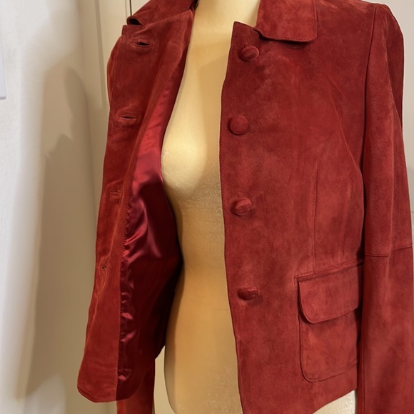 Ann Taylor burnt orange leather jacket - Picture 4 of 4